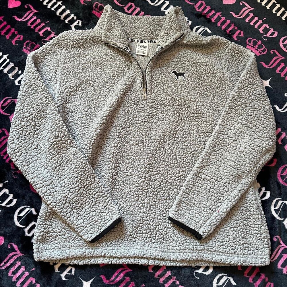 Victoria-s-secret Women's Grey and Green Sweatshirt